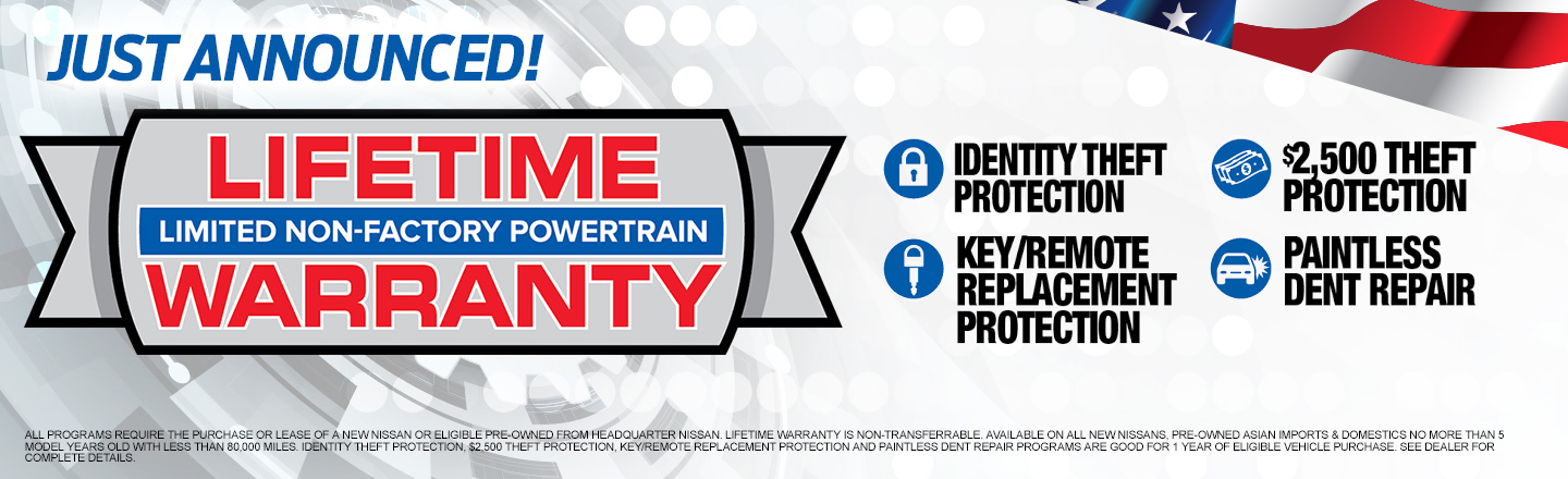 Lifetime Warranty at Headquarter Nissan in Coumbus, GA Lifetime Warranty at Headquarter Nissan in Coumbus, GA