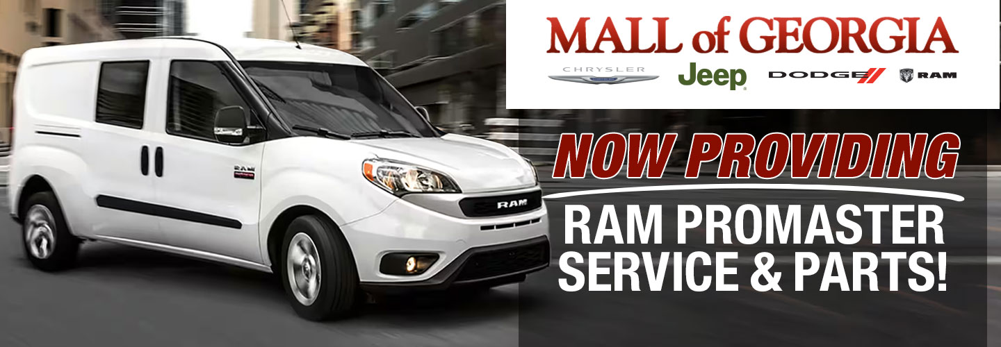 Ram ProMaster Service and Parts at Mall of Georgia Chrysler Dodge Jeep Ram - Header