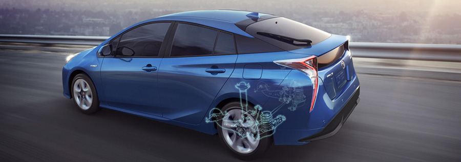 2017 toyota Prius Double-wishbone rear suspension