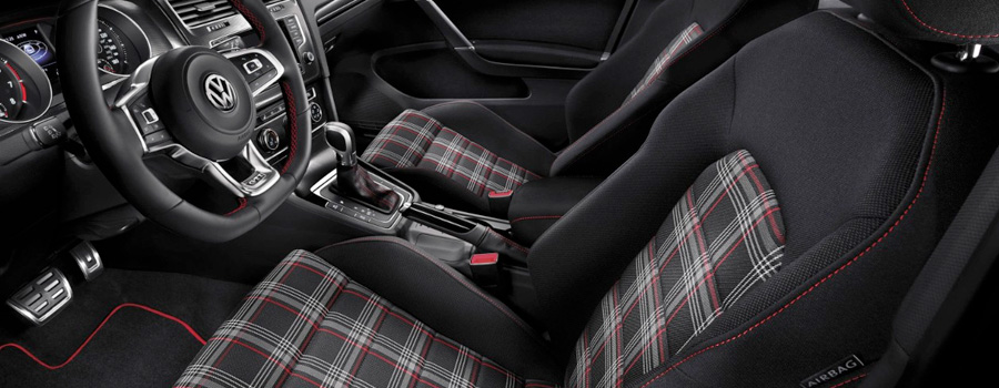 GTI Clark Plaid seating surfaces