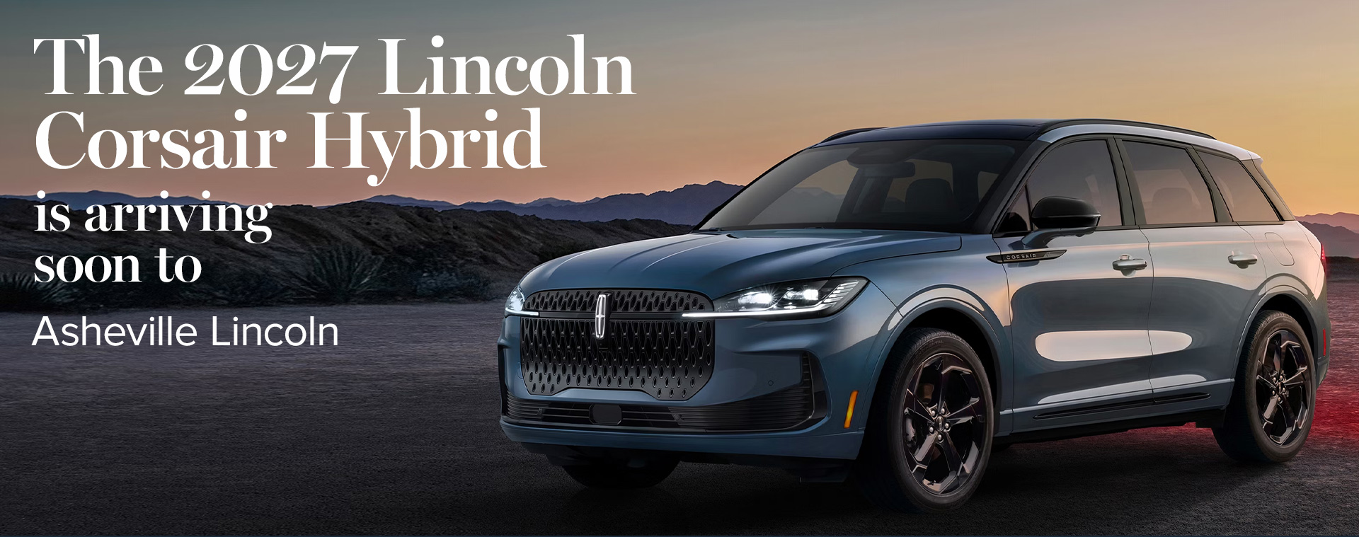 2027 Lincoln Corsair Hybrid Landing Page header