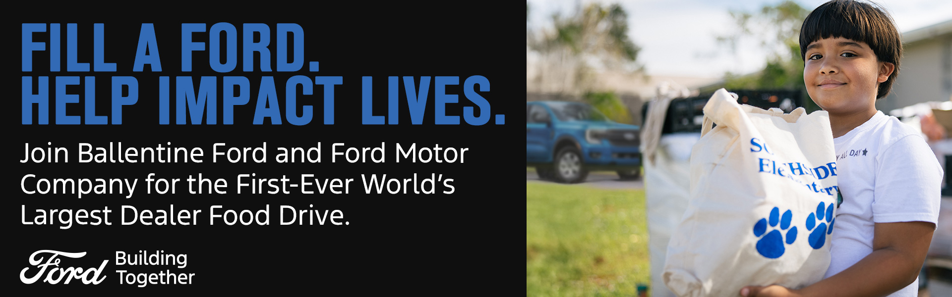 Ford Food Drive Landing Page - header