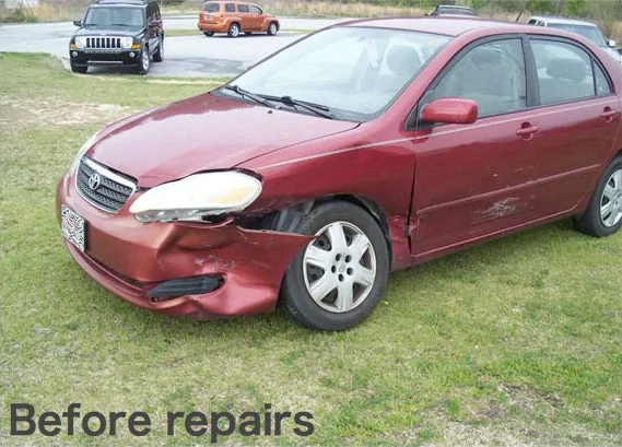 collision center before