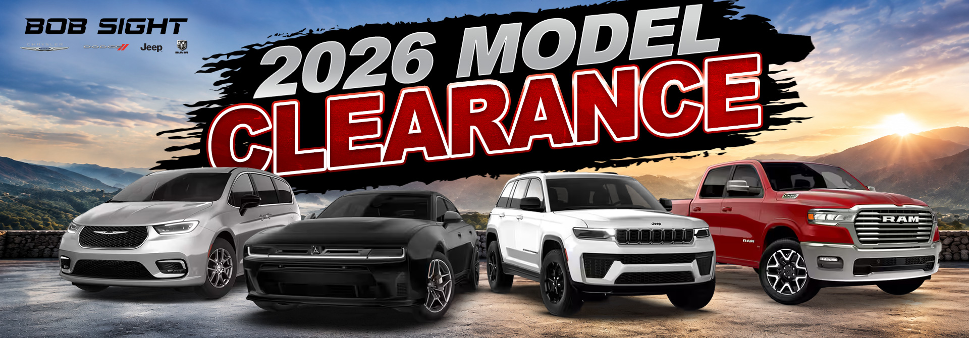 2026 Model Clearance Page - Header