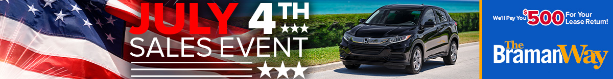 July 4th Sales Event Header