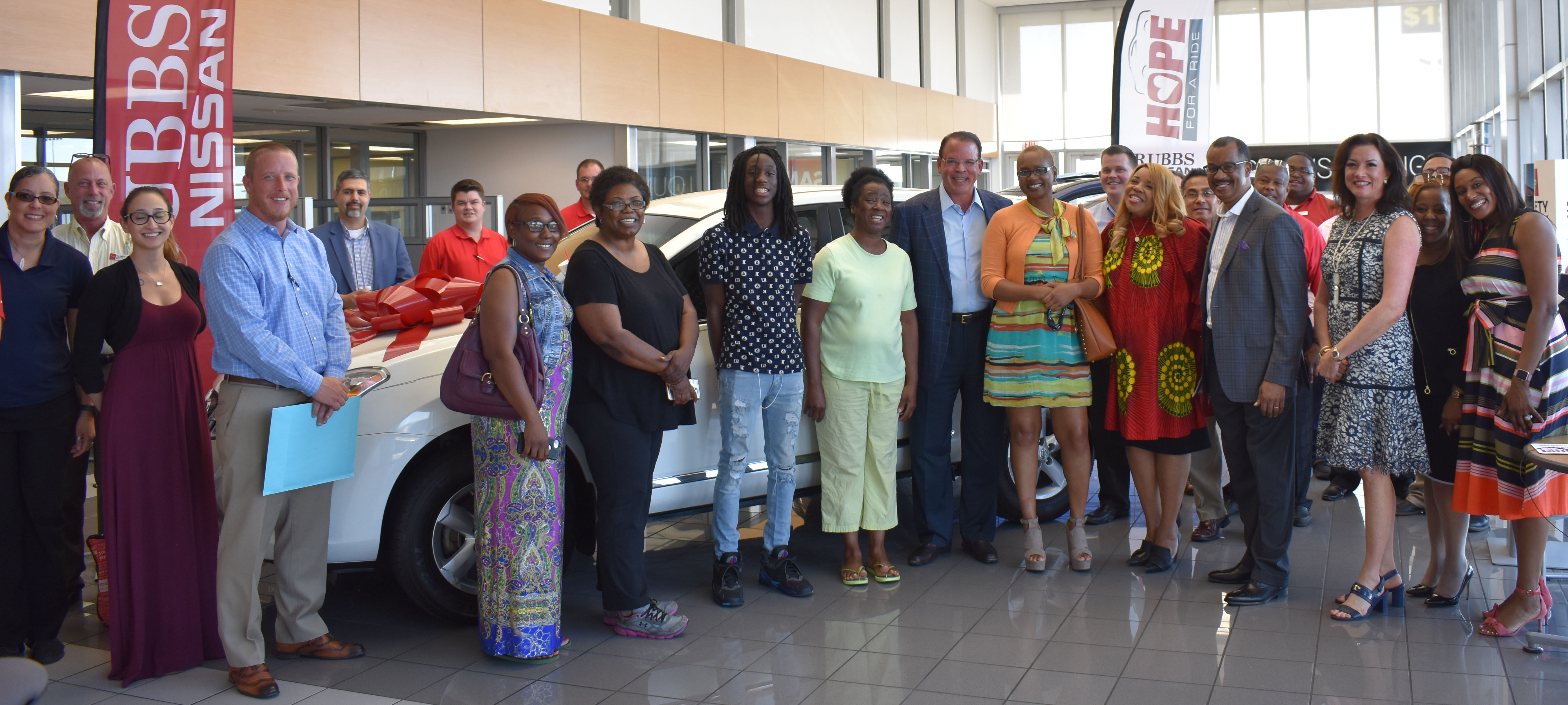 Hope For A Ride Vehicle Recipient Ardelia Jones At Grubbs Nissan