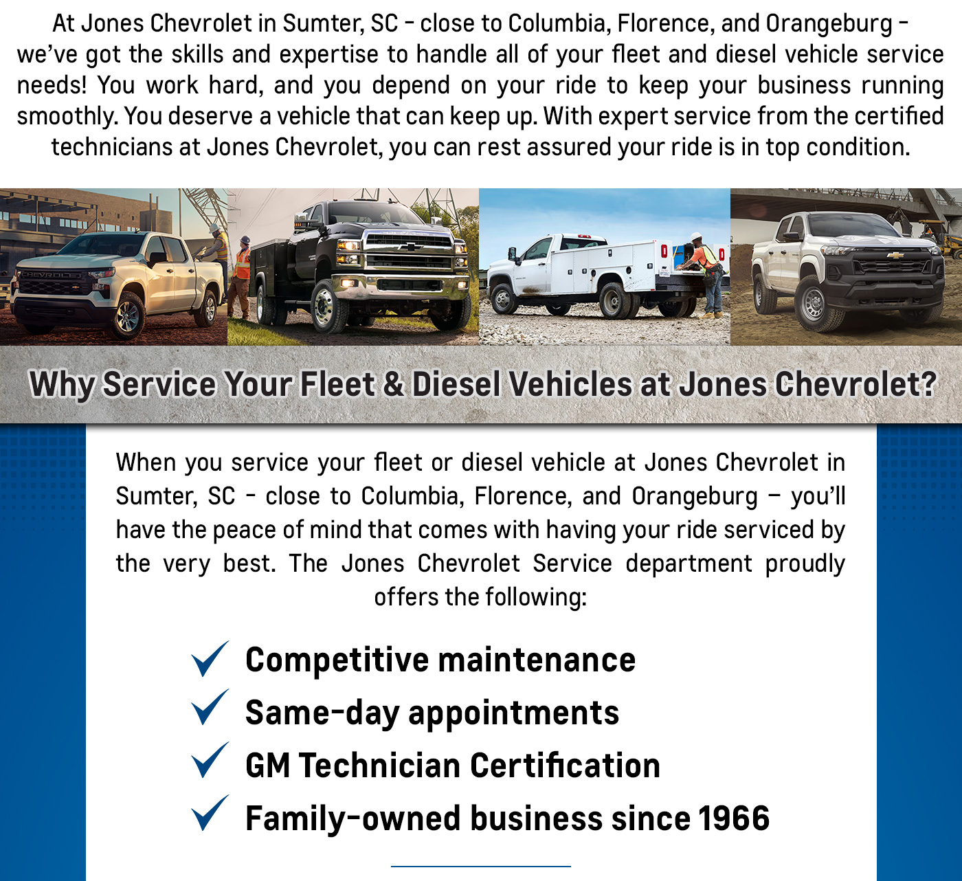 Fleet-Service-Landing-Page - Why Service Your Fleet and Diesel Vehicles at Jones Chevrolet?