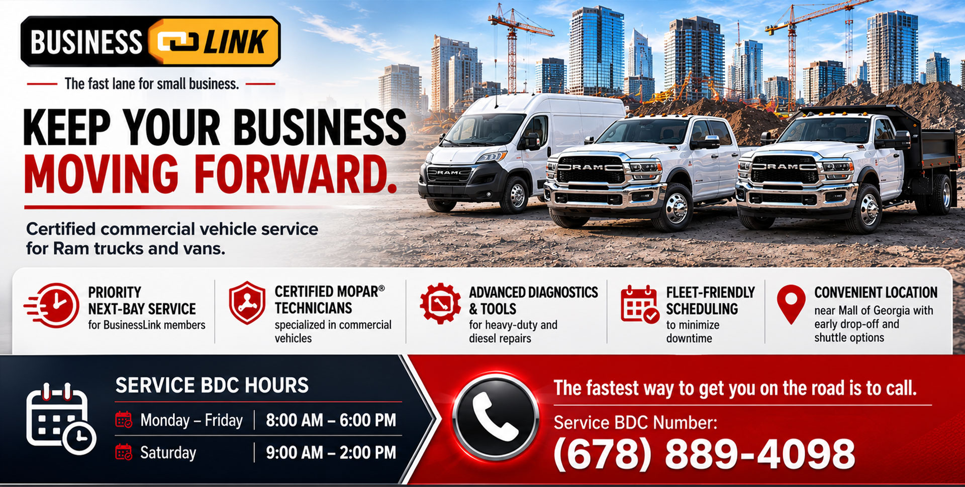 Business Link Landing Page Header
