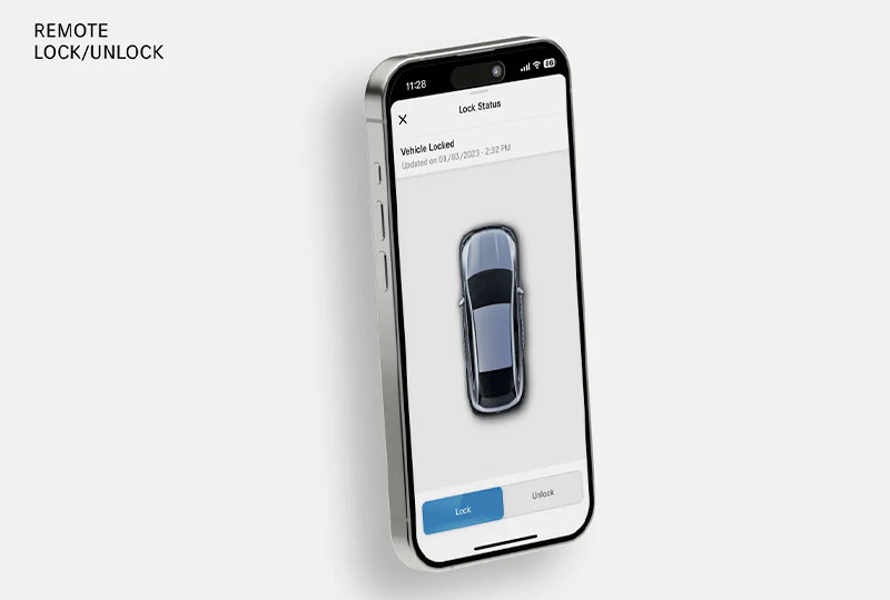 MB App Slide Page - Remote Lock