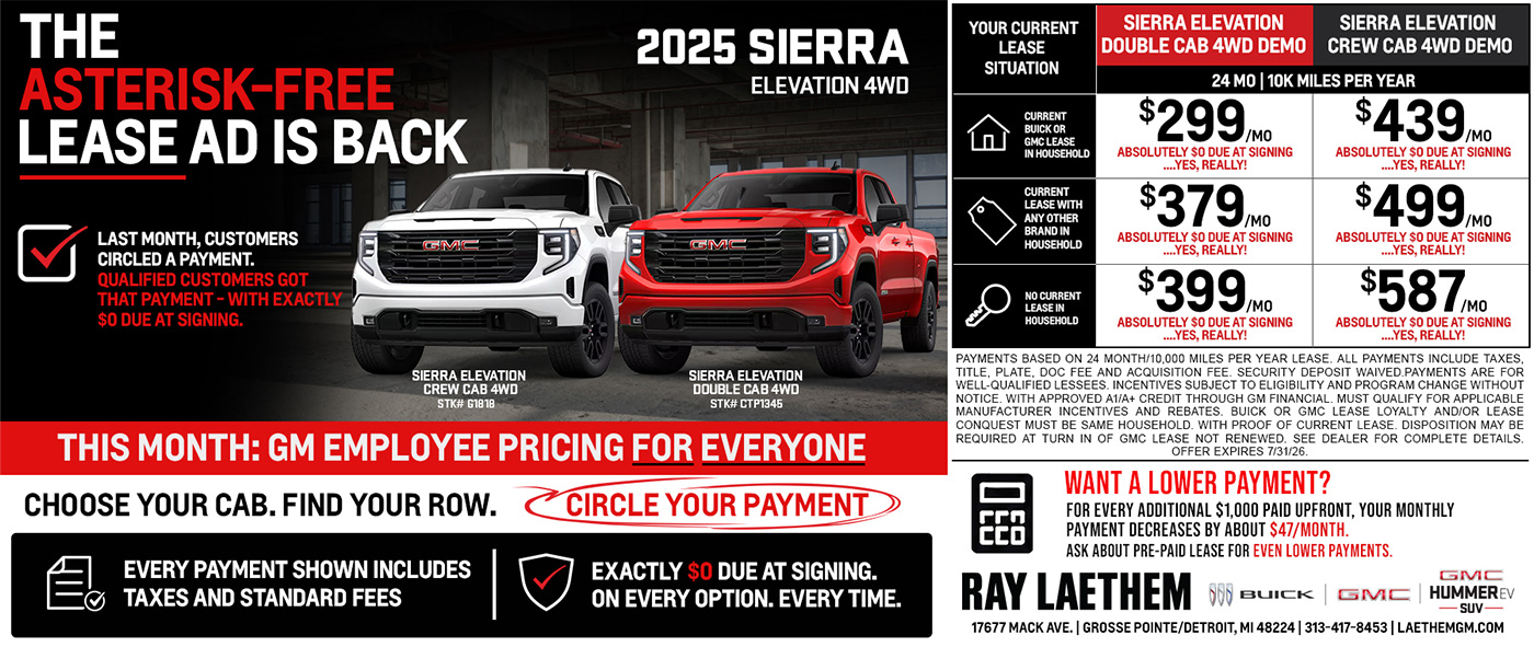 The Asterisk Free Lease Ad - New 2026 GMC Terrain Elevation FWD
