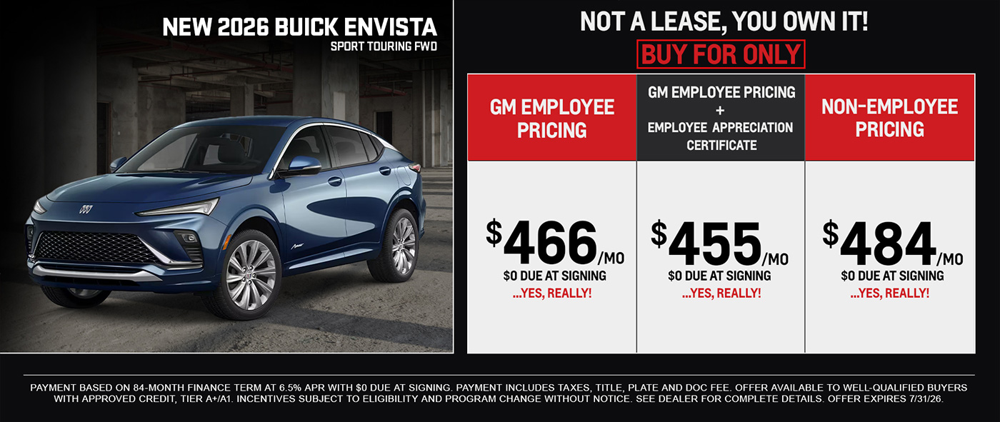 The Asterisk Free Lease Ad - New 2026 Buick Envista Sport Touring FWD