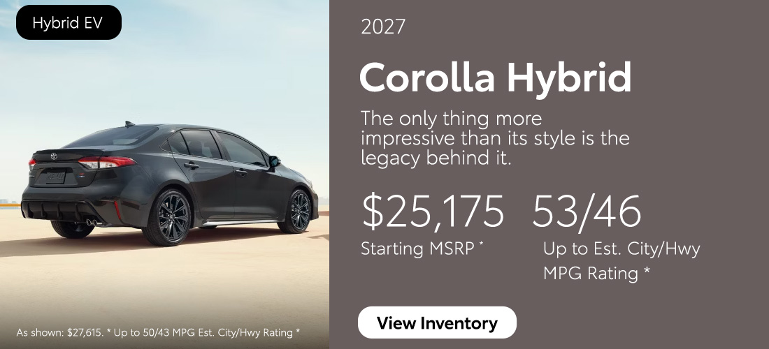 Battery EV - Corolla Hybrid