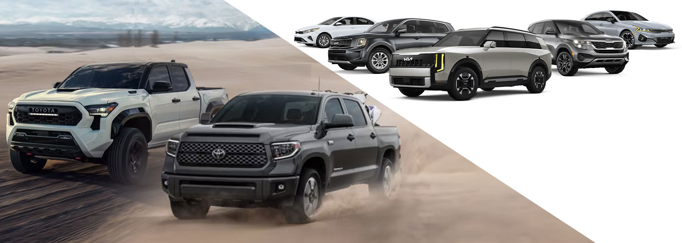 Toyota Kia Comparison Page - Midsize & Full-Size Trucks: Toyota Tacoma & Tundra vs. Kia