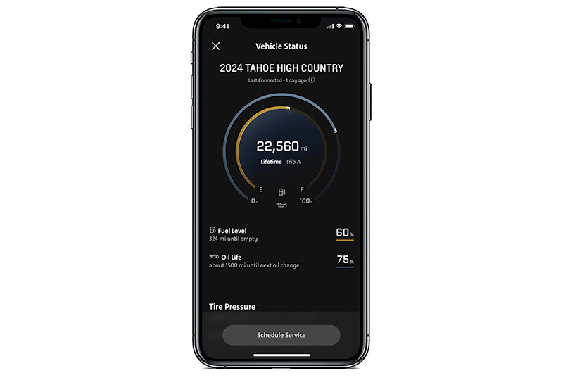My Chevrolet App -  Vehicle Status