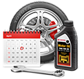 Tire, Oil, and Calendar