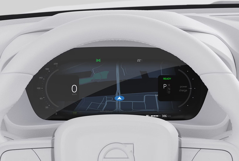 2026 Volvo EX40 Tech 12.3-inch driver display
